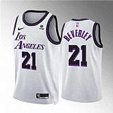 Men's Los Angeles Lakers #21 Patrick Beverley White City Edition Stitched Basketball Jersey Dzhi,baseball caps,new era cap wholesale,wholesale hats